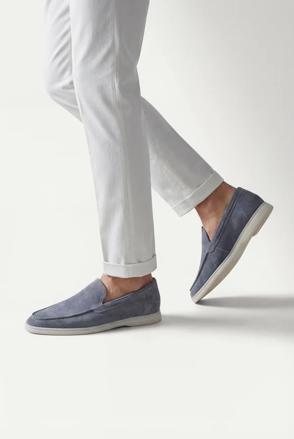 Riviera Suède Loafers Baby Blue
