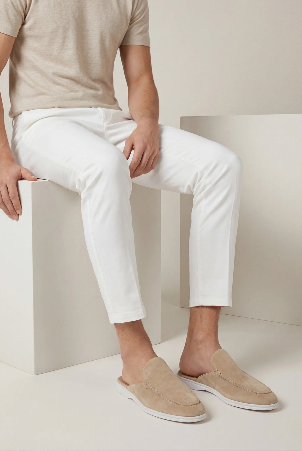 Yacht suede mule Beige