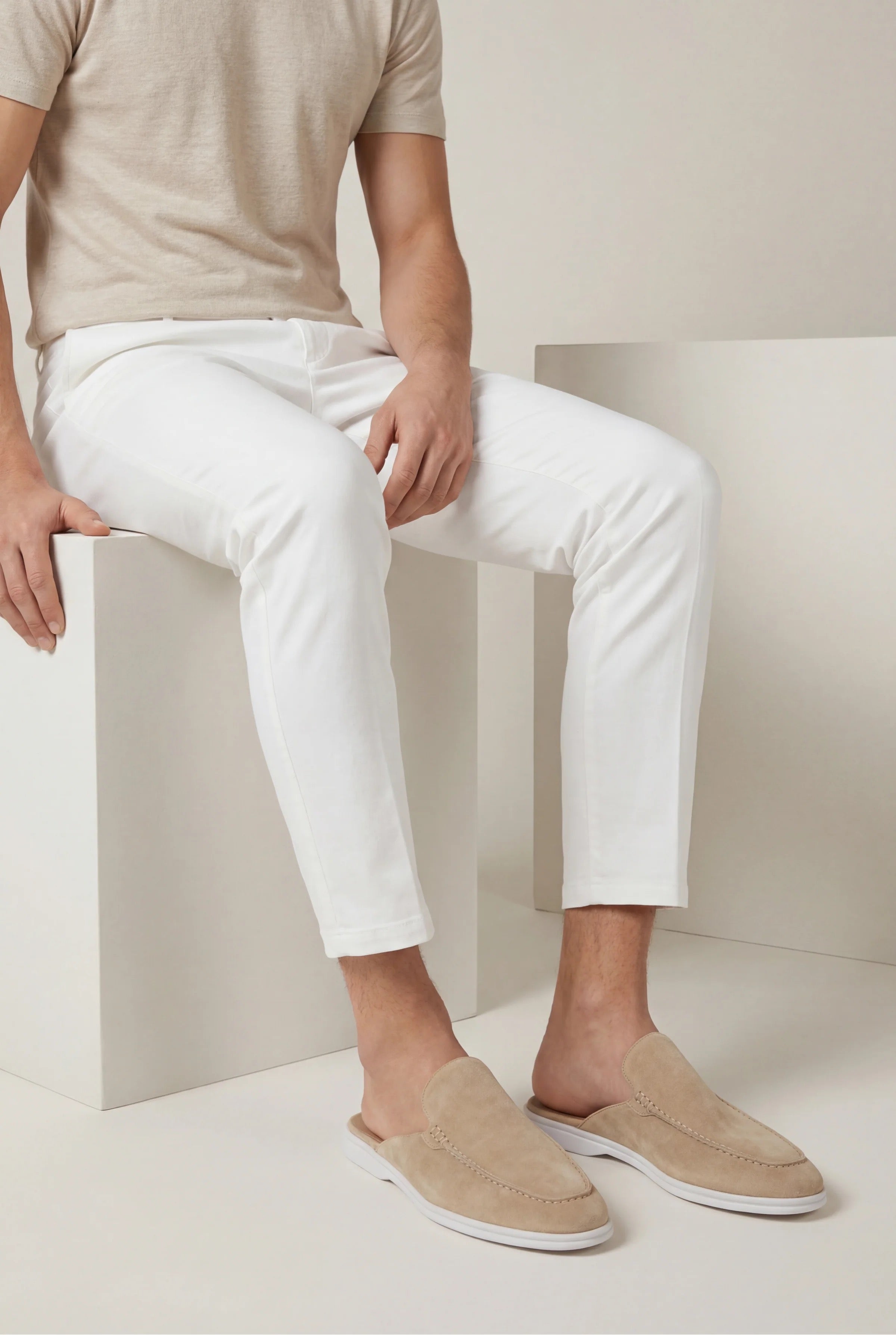 Yacht suede mule Beige