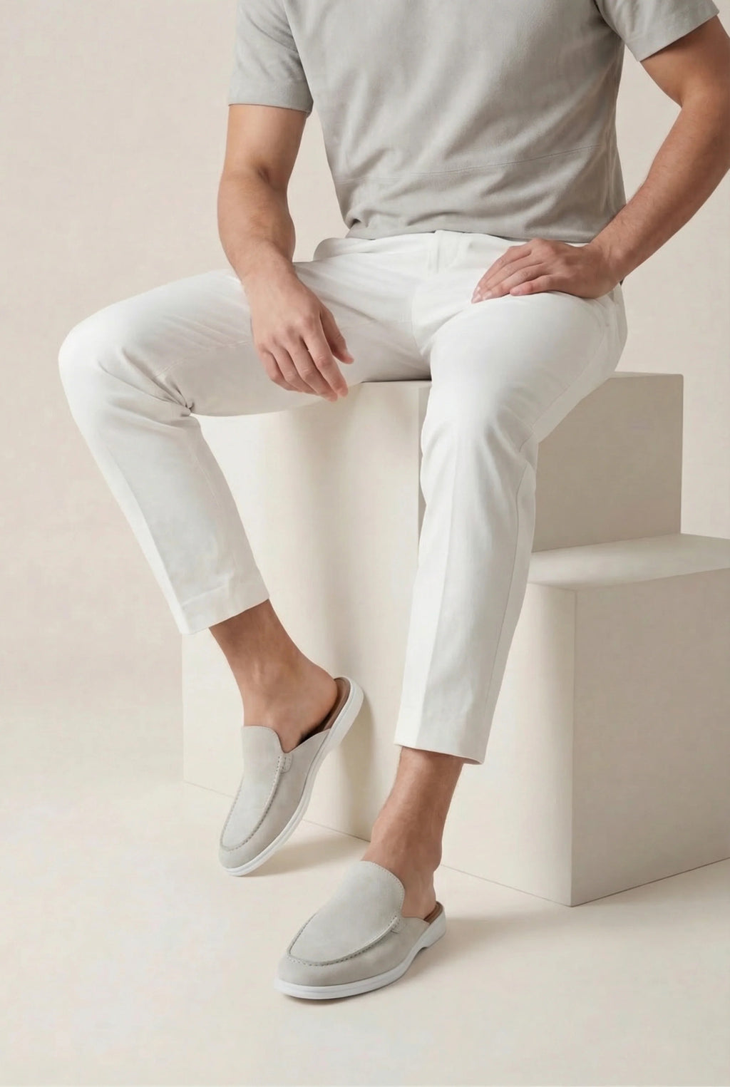 Yacht suede mule White