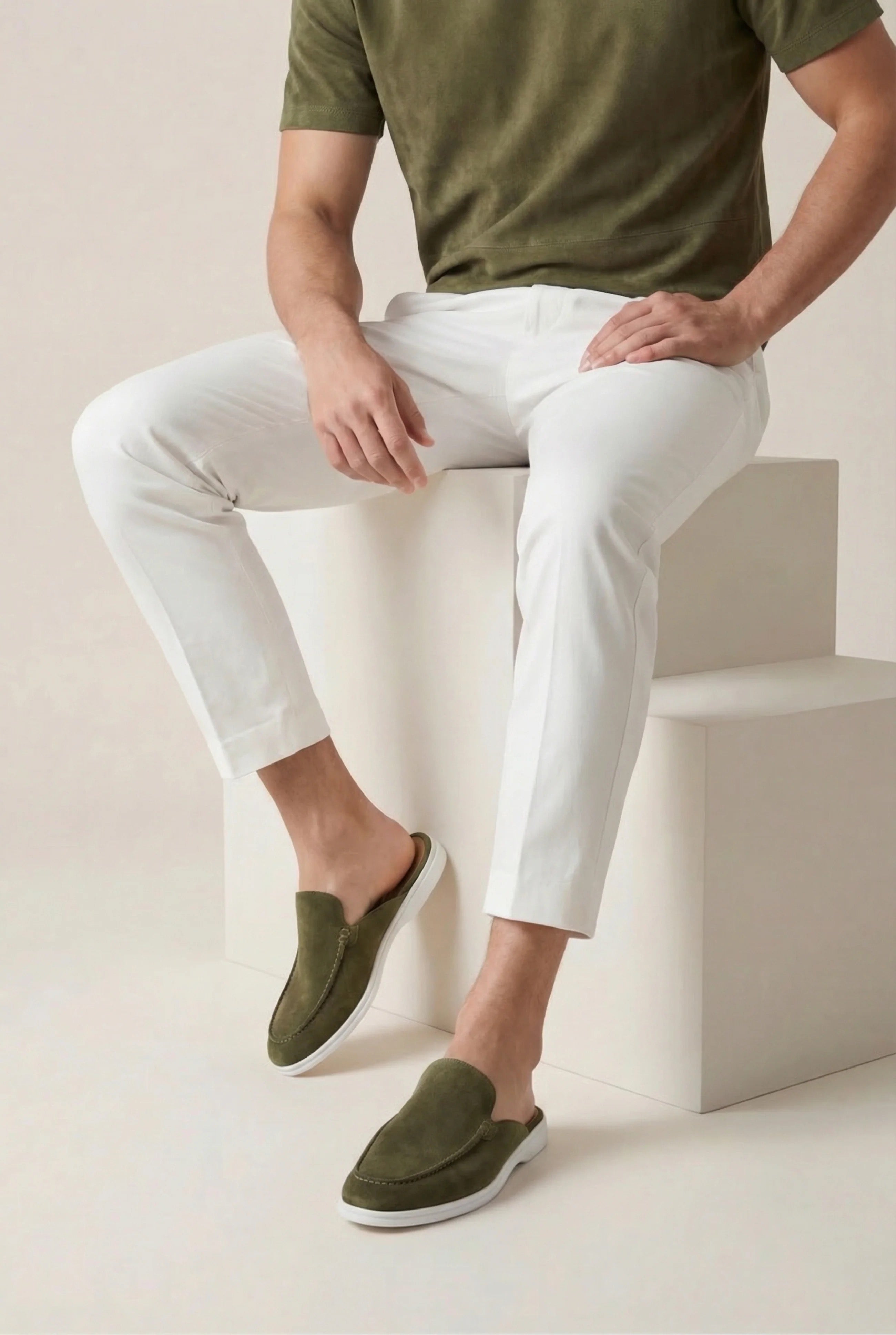 Yacht suede mule Sage