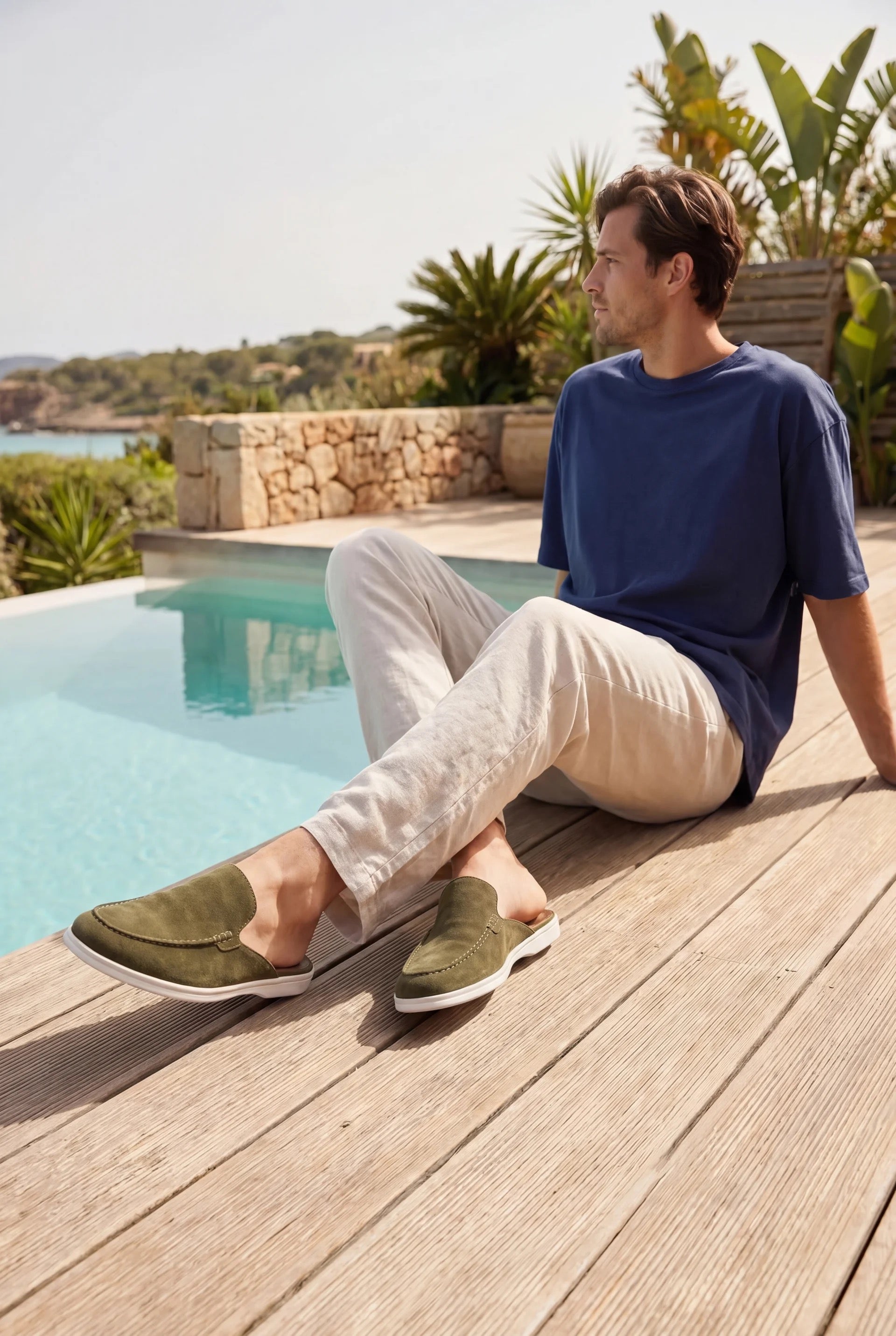 Yacht suede mule Sage