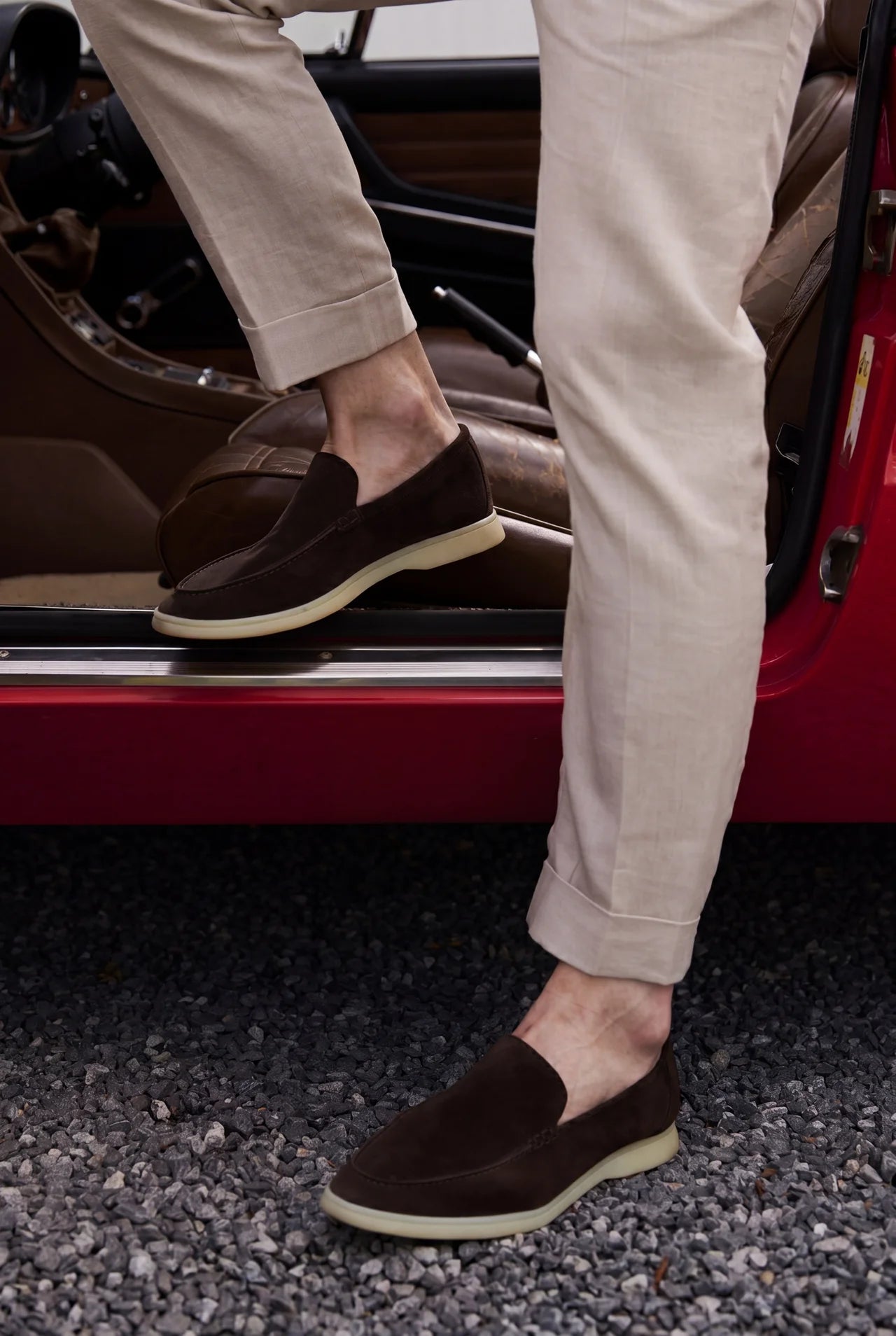 Riviera Suède Loafers Bruin